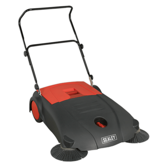 Sealey Sweeper Sealey 800mm Floor Sweeper - Push Along Manual Sweeper With Side Brushes FSW80 - Buy Direct from Spare and Square