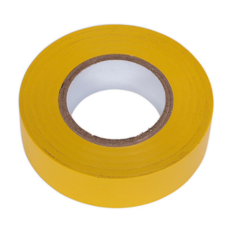 Sealey Tapes 19mm x 20m Yellow PVC Insulating Tape - Pack of 10-ITYEL10 5054511013122 ITYEL10 - Buy Direct from Spare and Square