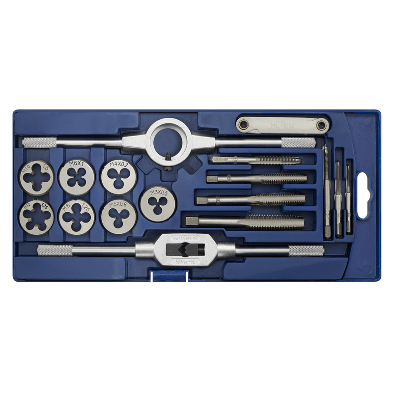 Sealey Thread Cutting 17pc Tap & Die Set - Metric-AK321 5054630101489 AK321 - Buy Direct from Spare and Square