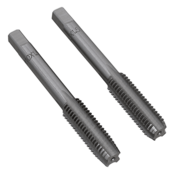Sealey Thread Cutting 2pc M10 x 1.5mm Tap Set (Taper & Plug)-TSM10 5054511601336 TSM10 - Buy Direct from Spare and Square