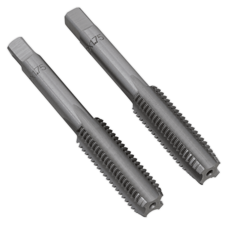 Sealey Thread Cutting 2pc M12 x 1.75mm Tap Set (Taper & Plug)-TSM12 5054511600759 TSM12 - Buy Direct from Spare and Square