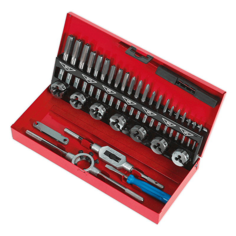 Sealey Thread Cutting 32pc Tap & Die Set Split Dies - Metric-AK3015 5054511065107 AK3015 - Buy Direct from Spare and Square