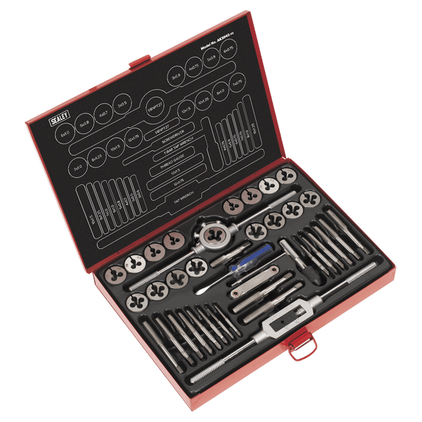 Sealey Thread Cutting 40pc Tap & Die Set Split Dies - Metric-AK3040 5054511660203 AK3040 - Buy Direct from Spare and Square