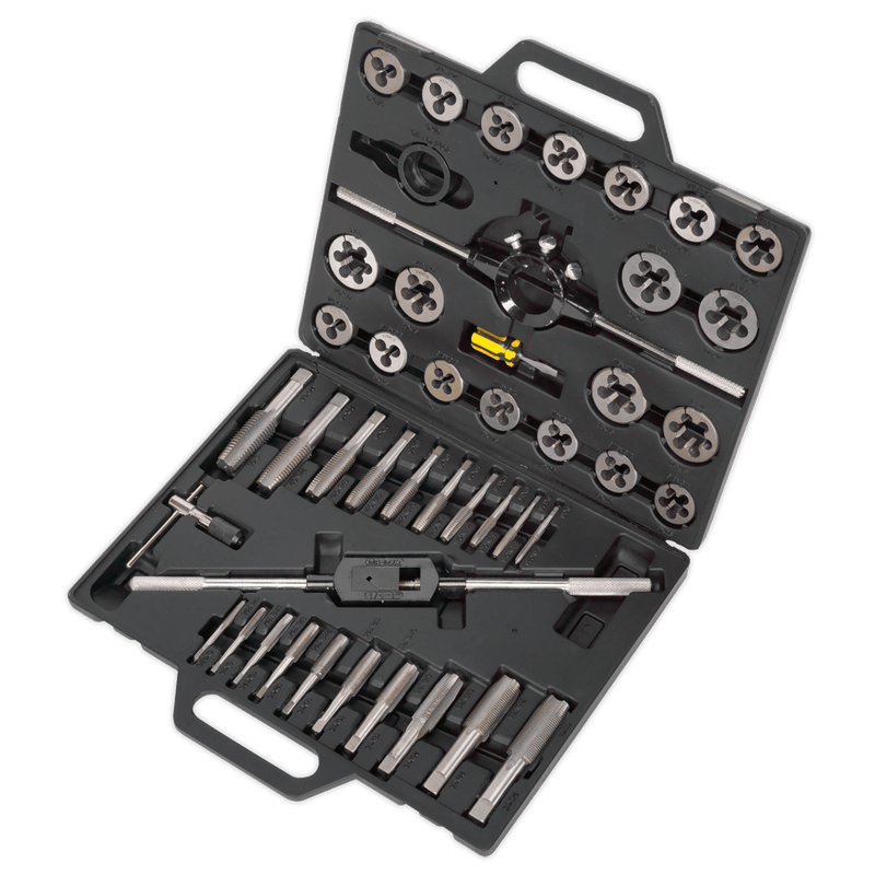 Sealey Thread Cutting 45pc Tap & Die Set Split Dies - Imperial-AK303IMP 5051747785724 AK303IMP - Buy Direct from Spare and Square