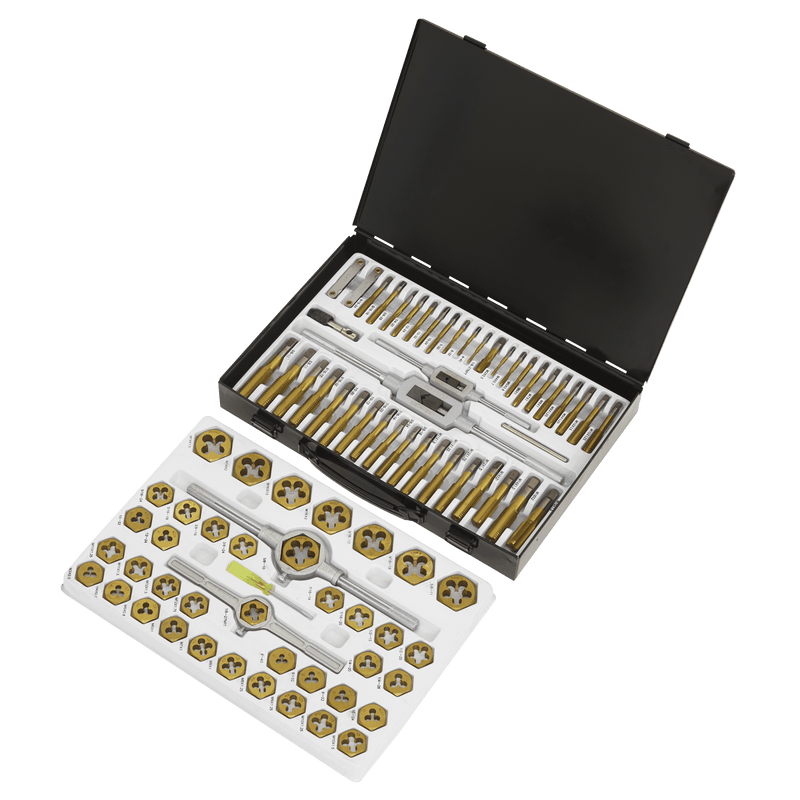 Sealey Thread Cutting 86pc Hexagonal Tap & Die Set - Metric & SAE/Imperial-AK3086HIM 5054630106729 AK3086HIM - Buy Direct from Spare and Square
