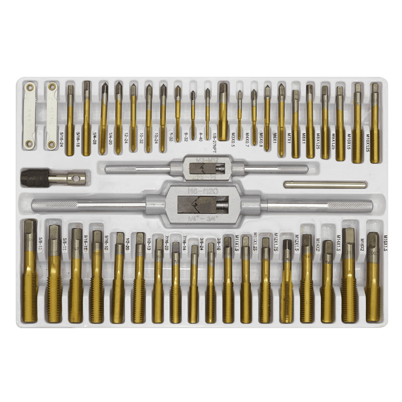 Sealey Thread Cutting 86pc Hexagonal Tap & Die Set - Metric & SAE/Imperial-AK3086HIM 5054630106729 AK3086HIM - Buy Direct from Spare and Square