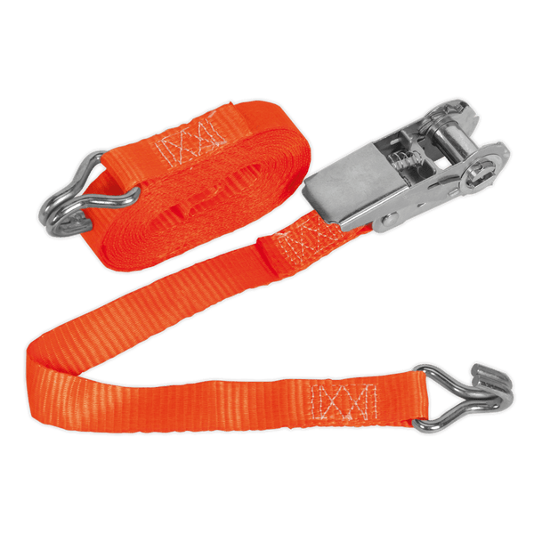 Sealey Tie Downs 25mm x 4.5m Polyester Webbing Ratchet Strap 800kg Breaking Strength-TD0845J 5051747807228 TD0845J - Buy Direct from Spare and Square