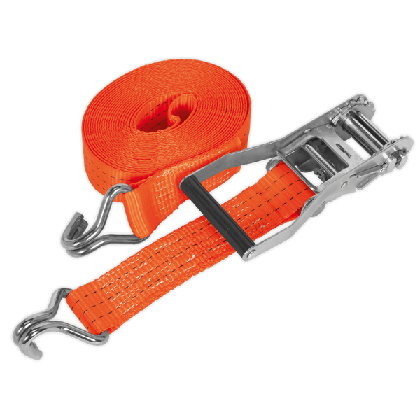 Sealey Tie Downs 50mm x 10m Polyester Webbing Ratchet Strap 3000kg Breaking Strength-TD3010J 5051747807310 TD3010J - Buy Direct from Spare and Square