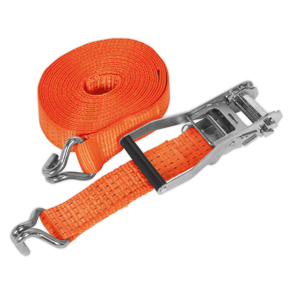 Sealey Tie Downs 50mm x 10m Polyester Webbing Ratchet Strap 5000kg Breaking Strength-TD5010J 5051747807341 TD5010J - Buy Direct from Spare and Square