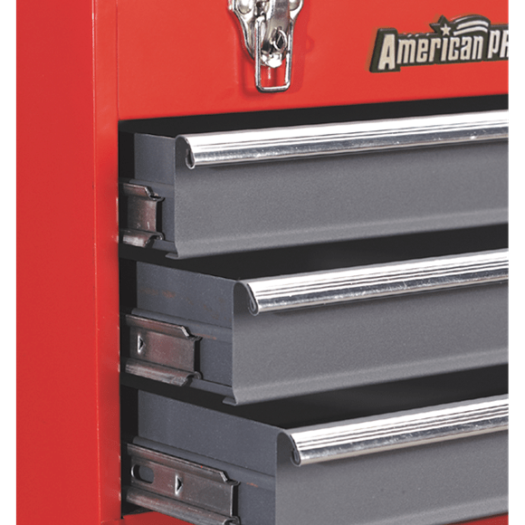 Sealey Tool Chest Sealey American Pro Tool Chest 3 Drawer Portable With Ball-Bearing Slides In Red / Grey AP9243BB - Buy Direct from Spare and Square