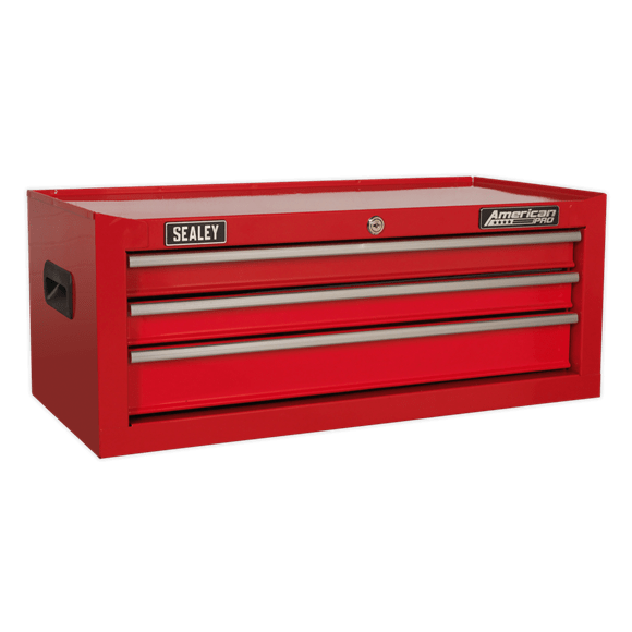 Sealey Tool Chest Sealey American Pro Topchest, Mid-box and Rollcab 14 Drawer Stack In Red AP22STACK - Buy Direct from Spare and Square