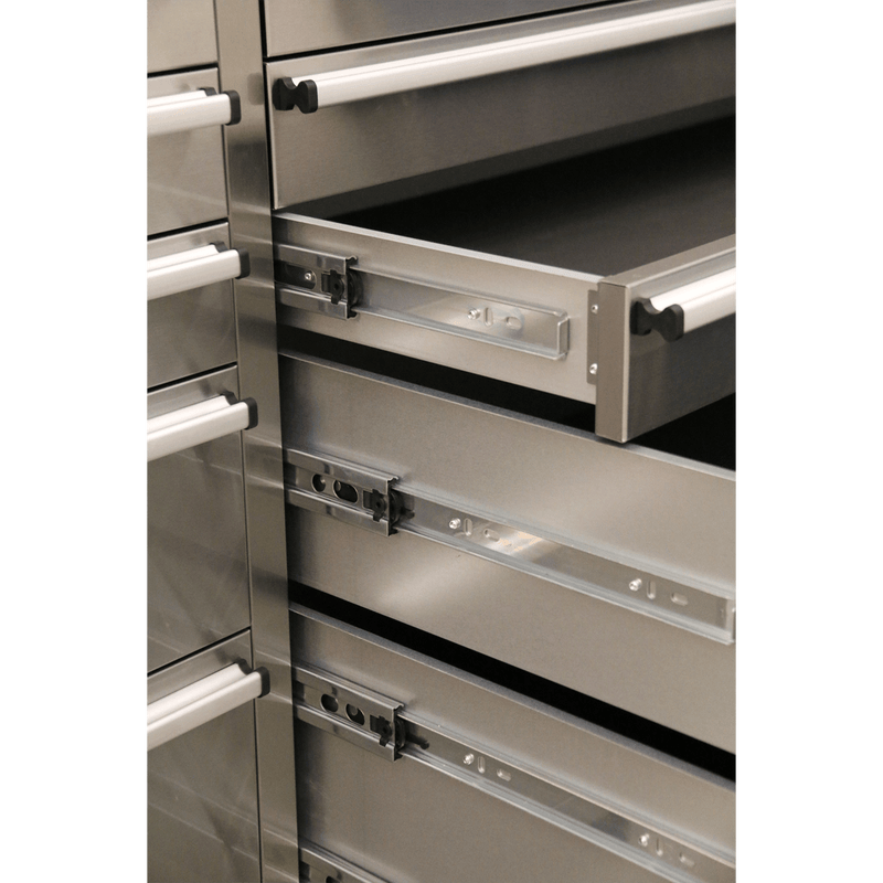 Sealey Tool Chests 10 Drawer & 2 Wall Cupboard Stainless Steel Mobile Tool Cabinet with Backboard-AP5520SS 5054511103038 AP5520SS - Buy Direct from Spare and Square