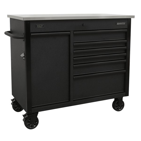 Sealey Tool Chests 1120mm Mobile Tool Cabinet with Power Tool Charging Drawer-AP4206BE 5054630141546 AP4206BE - Buy Direct from Spare and Square