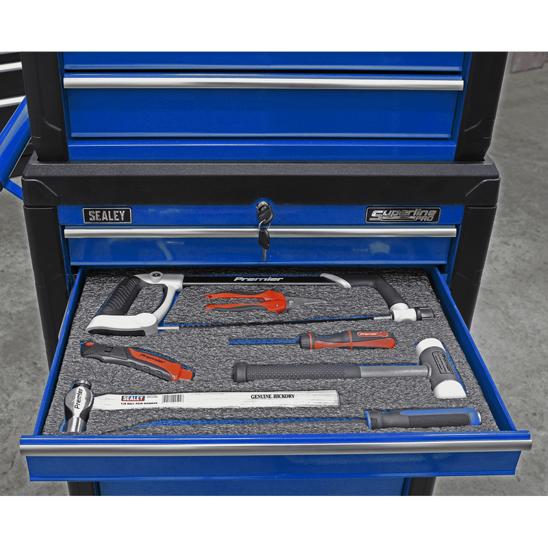 Sealey Tool Chests 1200 x 550 x 30mm Easy Peel Shadow Foam® Blue/Black-SF30B 5054511635812 SF30B - Buy Direct from Spare and Square