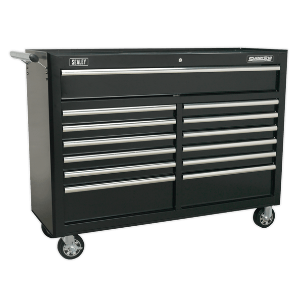 Sealey Tool Chests 13 Drawer Rollcab with Ball-Bearing Slides - Black-AP5213TB 5051747937697 AP5213TB - Buy Direct from Spare and Square
