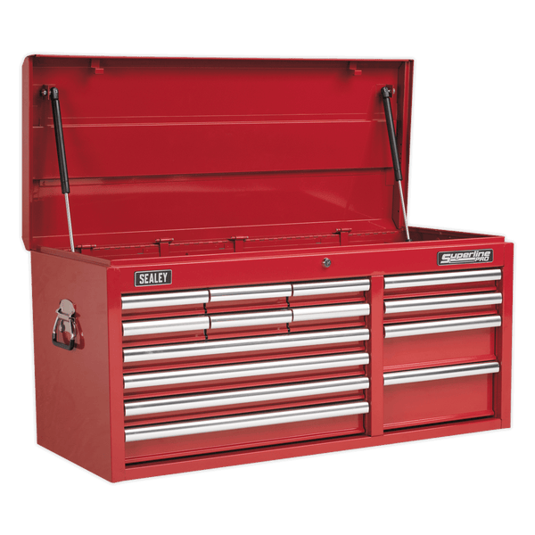 Sealey Tool Chests 14 Drawer Topchest with Ball-Bearing Slides - Red-AP41149 5051747470408 AP41149 - Buy Direct from Spare and Square