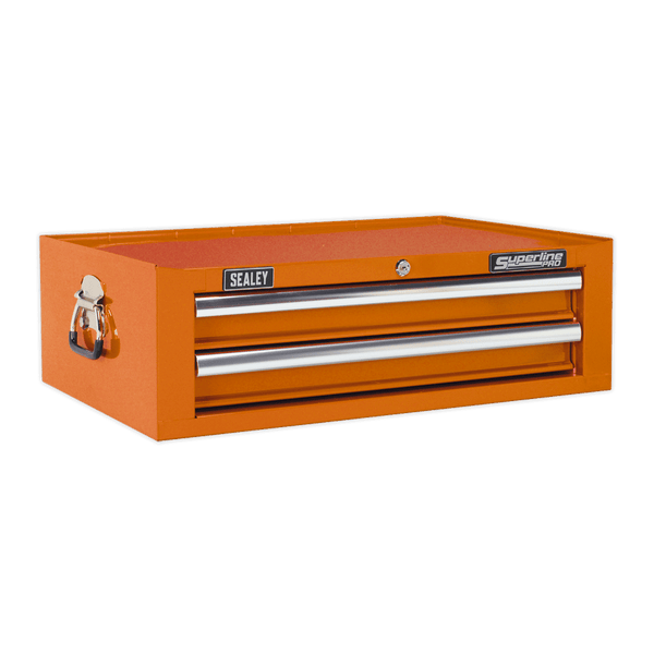 Sealey Tool Chests 2 Drawer Mid-Box with Ball-Bearing Slides - Orange-AP26029TO 5051747863750 AP26029TO - Buy Direct from Spare and Square
