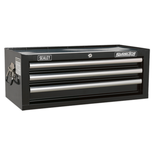 Sealey Tool Chests 3 Drawer Mid-Box with Ball-Bearing Slides - Black-AP33339B 5051747470576 AP33339B - Buy Direct from Spare and Square