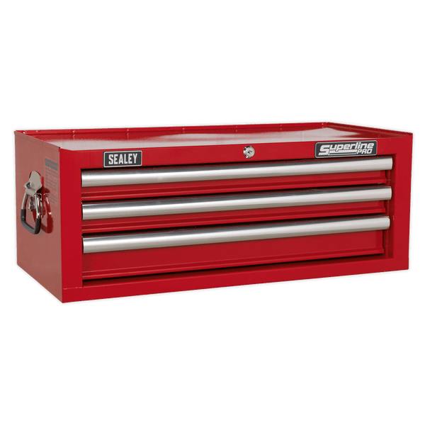 Sealey Tool Chests 3 Drawer Mid-Box with Ball-Bearing Slides - Red-AP33339 5051747470569 AP33339 - Buy Direct from Spare and Square