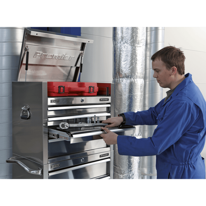 Sealey Tool Chests 4 Drawer 675mm Stainless Steel Heavy-Duty Topchest-PTB66004SS 5051747959378 PTB66004SS - Buy Direct from Spare and Square