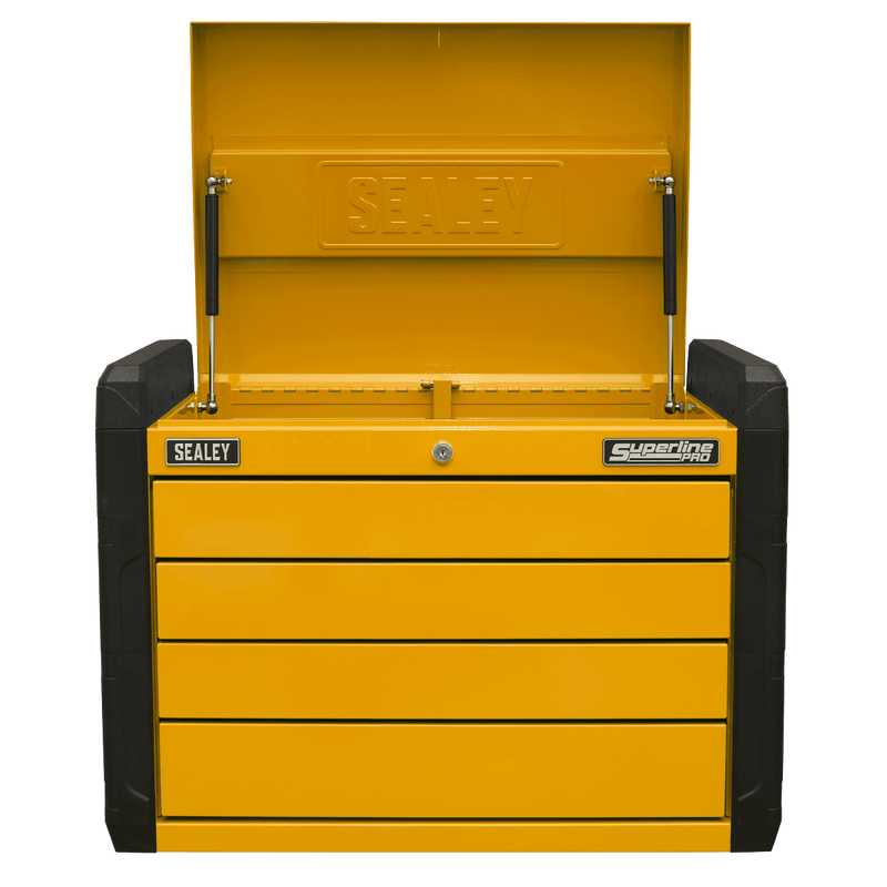 Sealey Tool Chests 4-Drawer Push-to-Open Topchest with Ball-Bearing Slides - Orange-APPD4O 5054630199899 APPD4O - Buy Direct from Spare and Square