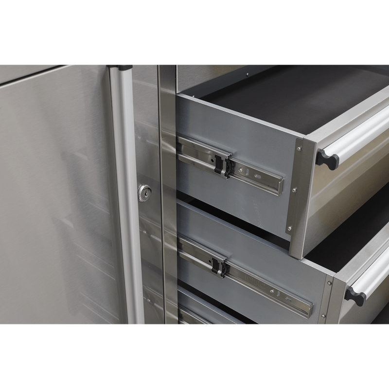 Sealey Tool Chests 4 Drawer Stainless Steel Mobile Tool Cabinet-AP4804SS 5054511682069 AP4804SS - Buy Direct from Spare and Square