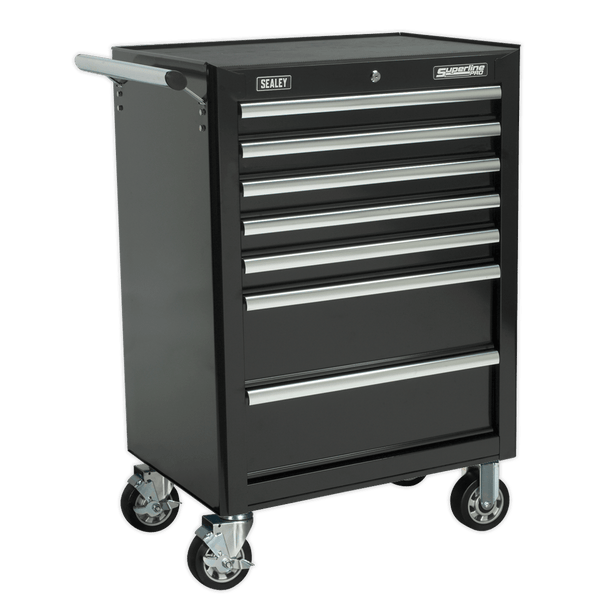 Sealey Tool Chests 7 Drawer Rollcab with Ball-Bearing Slides - Black-AP26479TB 5051747447554 AP26479TB - Buy Direct from Spare and Square