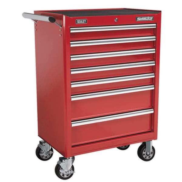 Sealey Tool Chests 7 Drawer Rollcab with Ball-Bearing Slides - Red-AP33479 5051747470620 AP33479 - Buy Direct from Spare and Square