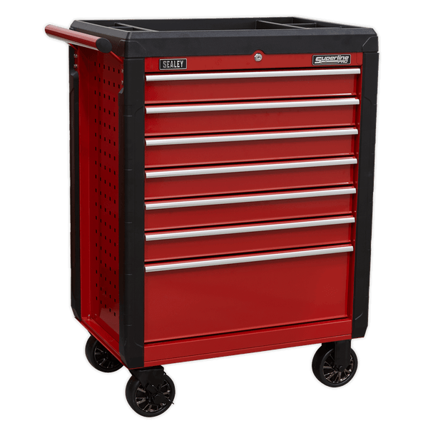 Sealey Tool Chests 7 Drawer Rollcab with Ball-Bearing Slides - Red-AP3407 5054511592603 AP3407 - Buy Direct from Spare and Square