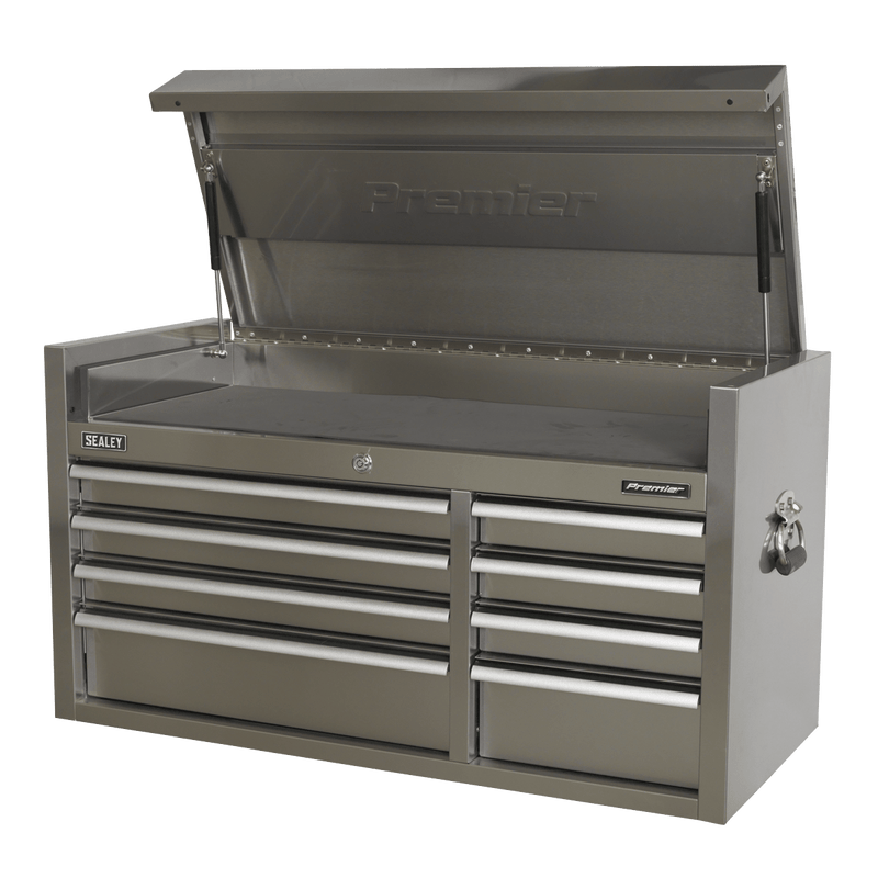 Sealey Tool Chests 8 Drawer 1055mm Stainless Steel Heavy-Duty Topchest-PTB104008SS 5051747959392 PTB104008SS - Buy Direct from Spare and Square