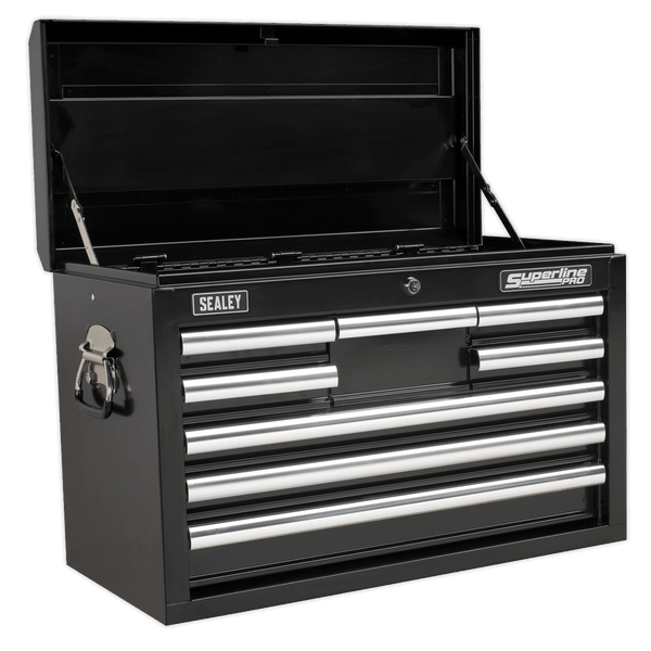 Sealey Tool Chests 8 Drawer Topchest with Ball-Bearing Slides - Black-AP33089B 5051747470538 AP33089B - Buy Direct from Spare and Square