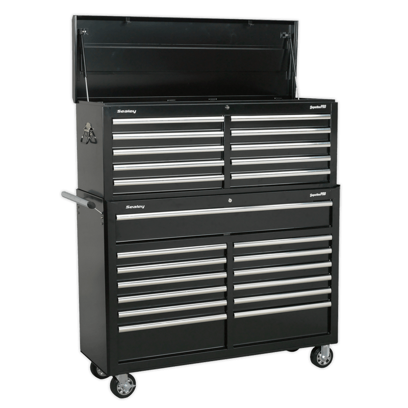 Sealey Tool Chests Tool Chest Combination 23 Drawer with Ball-Bearing Slides - Black-AP52COMBO2 5054511004175 AP52COMBO2 - Buy Direct from Spare and Square