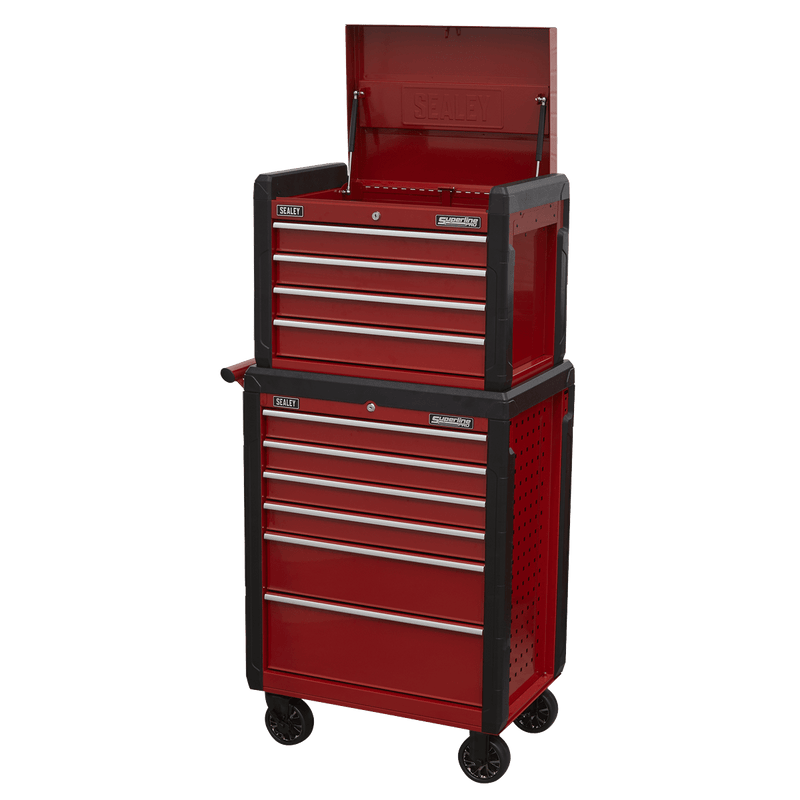 Sealey Tool Chests Topchest 4 Drawer & Rollcab 6 Drawer Combination-AP3410STACK 5054511761887 AP3410STACK - Buy Direct from Spare and Square