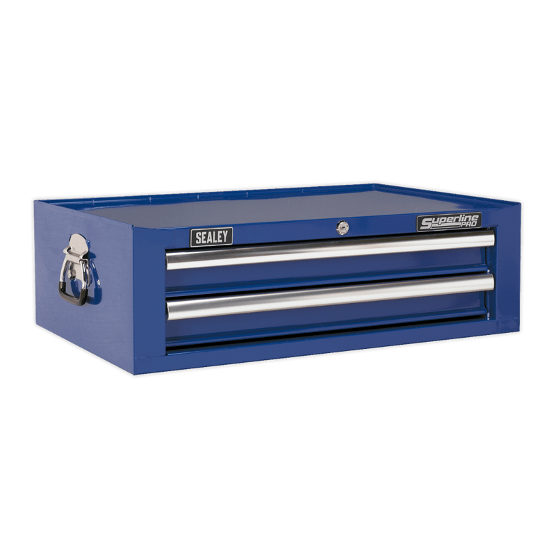 Sealey Tool Chests Topchest, Mid-Box & Rollcab Combination 14 Drawer with Ball-Bearing Slides - Blue-APSTACKTC 5054511124682 APSTACKTC - Buy Direct from Spare and Square