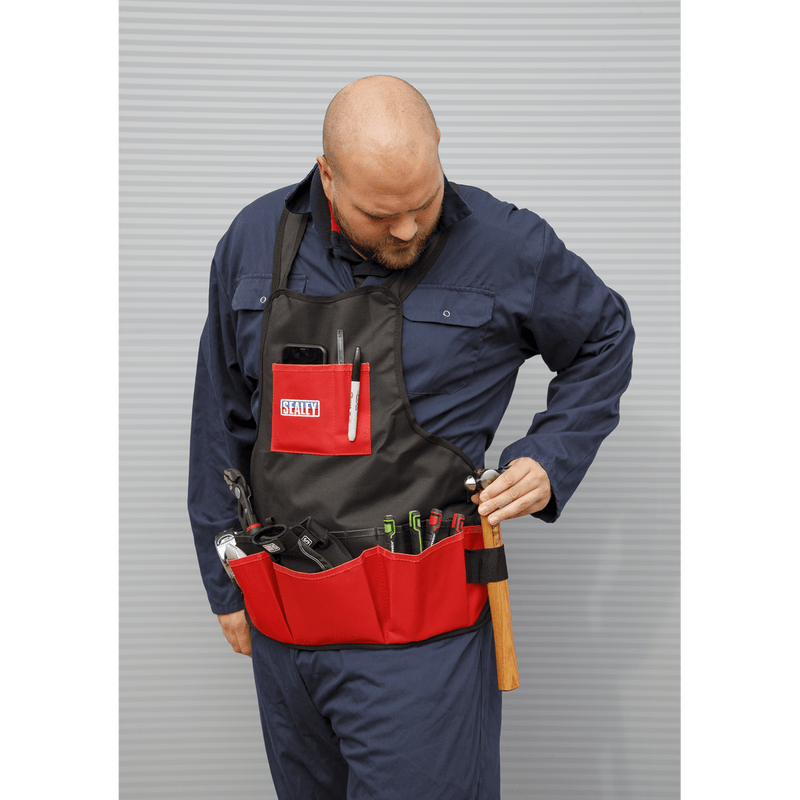 Sealey Tool Storage 16-Pocket Mechanic's Tool Apron-SMC44 5054511842777 SMC44 - Buy Direct from Spare and Square