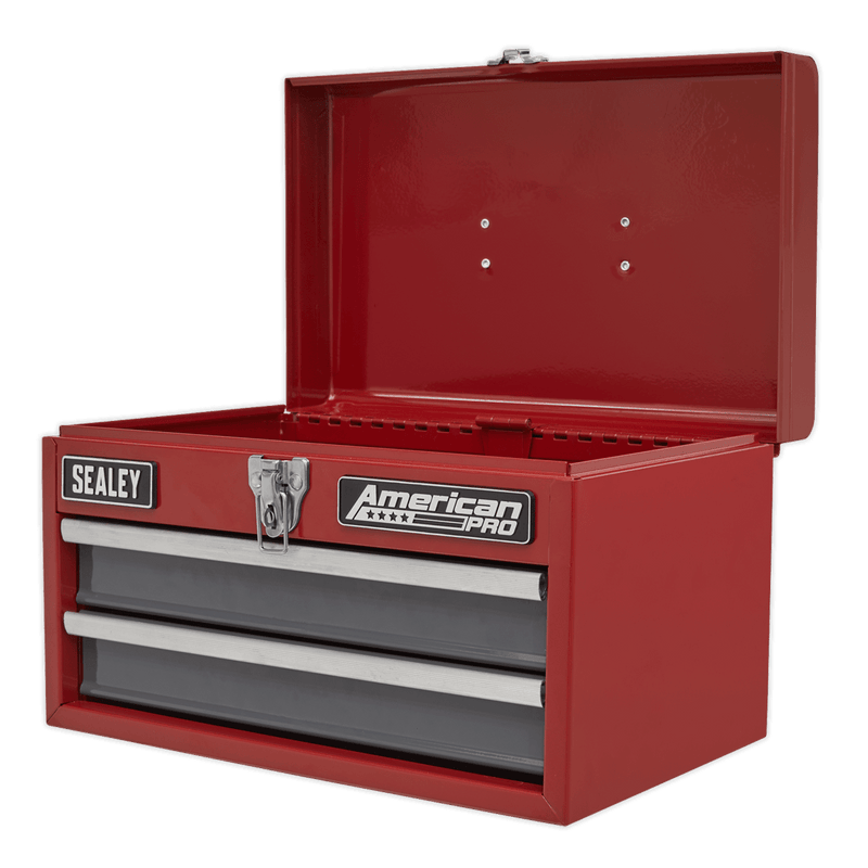 Sealey Tool Storage 2 Drawer Portable Toolbox with Ball-Bearing Slides-AP2602BB 5054511449358 AP2602BB - Buy Direct from Spare and Square