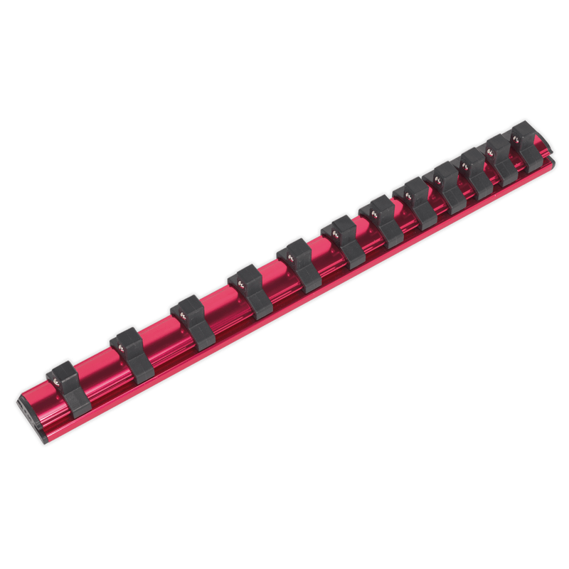 Sealey Tool Storage 3/8"Sq Drive Magnetic Socket Retaining Rail with 12 Clips-AK27083 5051747784093 AK27083 - Buy Direct from Spare and Square
