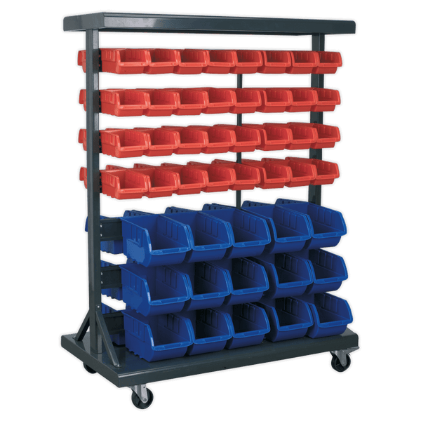 Sealey Tool Storage 94 Bin Mobile Storage System-TPS94 5024209951104 TPS94 - Buy Direct from Spare and Square