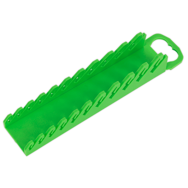 Sealey Tool Storage Spanner Rack Capacity 10 Stubby Spanners - Hi-Vis Green-WR10HV 5054511234428 WR10HV - Buy Direct from Spare and Square
