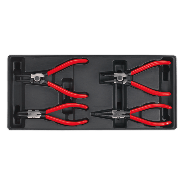 Sealey Tool Trays 4pc Circlip Pliers Set with Tool Tray-TBT03 5051747333659 TBT03 - Buy Direct from Spare and Square