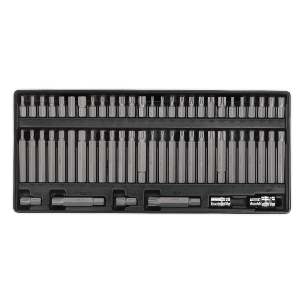 Sealey Tool Trays 60pc Security TRX-Star*/Hex/Ribe/Spline Bit Set with Tool Tray-TBT11 5051747333741 TBT11 - Buy Direct from Spare and Square