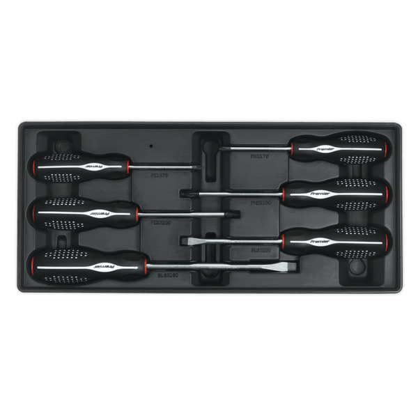 Sealey Tool Trays 6pc Screwdriver Set with Tool Tray-TBT14 5051747333819 TBT14 - Buy Direct from Spare and Square