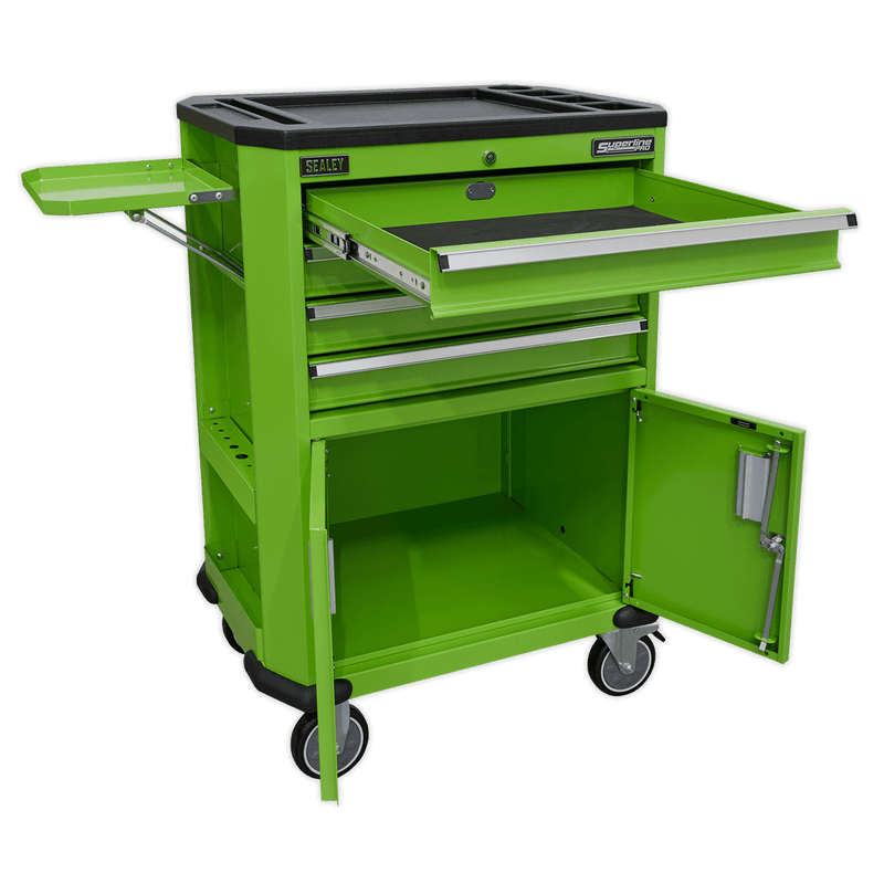 Sealey Tool Trolleys 4 Drawer & 2 Door Cupboard Tool Trolley-AP980MTHV 5054511463477 AP980MTHV - Buy Direct from Spare and Square