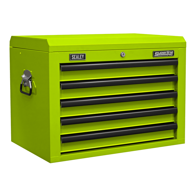 Sealey Topchest 5 Drawer with Ball-Bearing Slides - Green/Black 5054630302787 AP26059THV - Buy Direct from Spare and Square