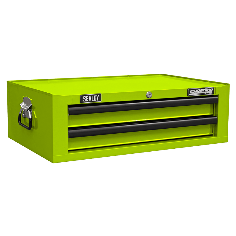 Sealey Topchest, Mid-Box Tool Chest & Rollcab Combination 14 Drawer with Ball-Bearing Slides - Green 5054630329487 APSTACKTHV - Buy Direct from Spare and Square