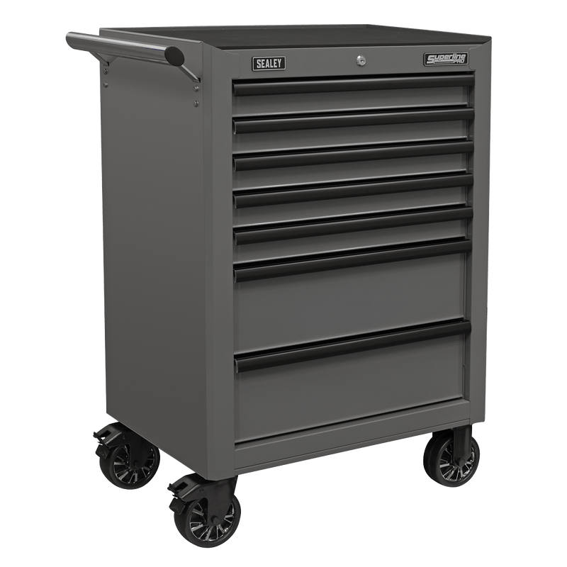 Sealey Topchest, Mid-Box Tool Chest & Rollcab Combination 14 Drawer with Ball-Bearing Slides - Grey 5054630329470 APSTACKTGR - Buy Direct from Spare and Square