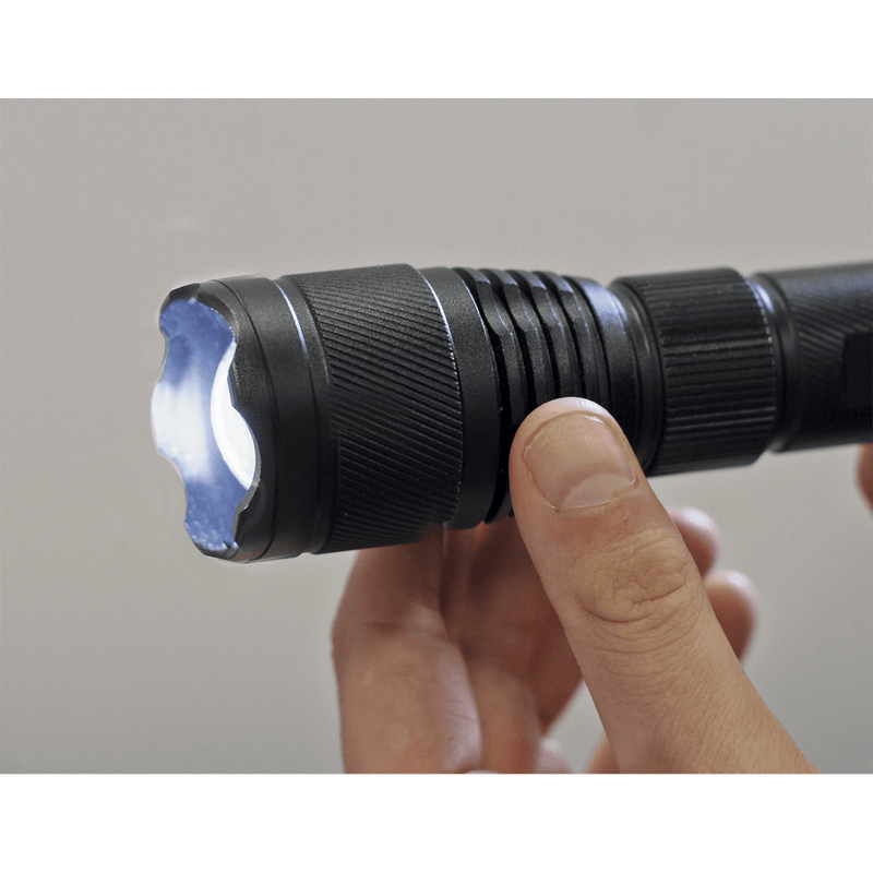 Sealey Torches 10W SMD LED Rechargeable Aluminium Torch - Adjustable Focus-LED449 5054511103113 LED449 - Buy Direct from Spare and Square