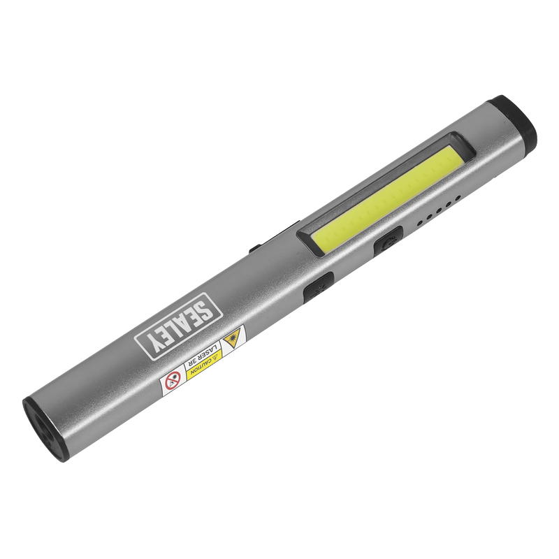Sealey Torches 5W COB & 3W SMD LED Rechargeable UV Penlight with Laser Pointer-LED450UV 5054630154348 LED450UV - Buy Direct from Spare and Square