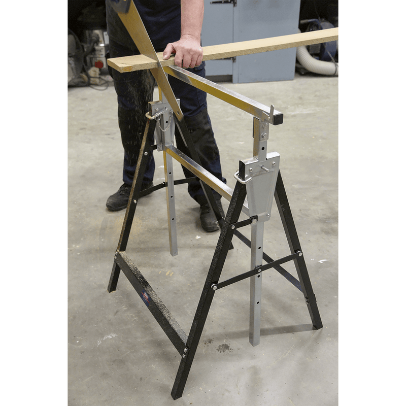 Sealey Trestles Fold Down Telescopic Trestle - 200kg Capacity - Pair-FDT32 5054630278198 FDT32 - Buy Direct from Spare and Square