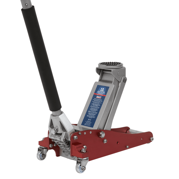 Sealey Trolley Jacks 1.5 Tonne Aluminium/Steel Trolley Jack with Rocket Lift-RJAS1500 5054511757170 RJAS1500 - Buy Direct from Spare and Square